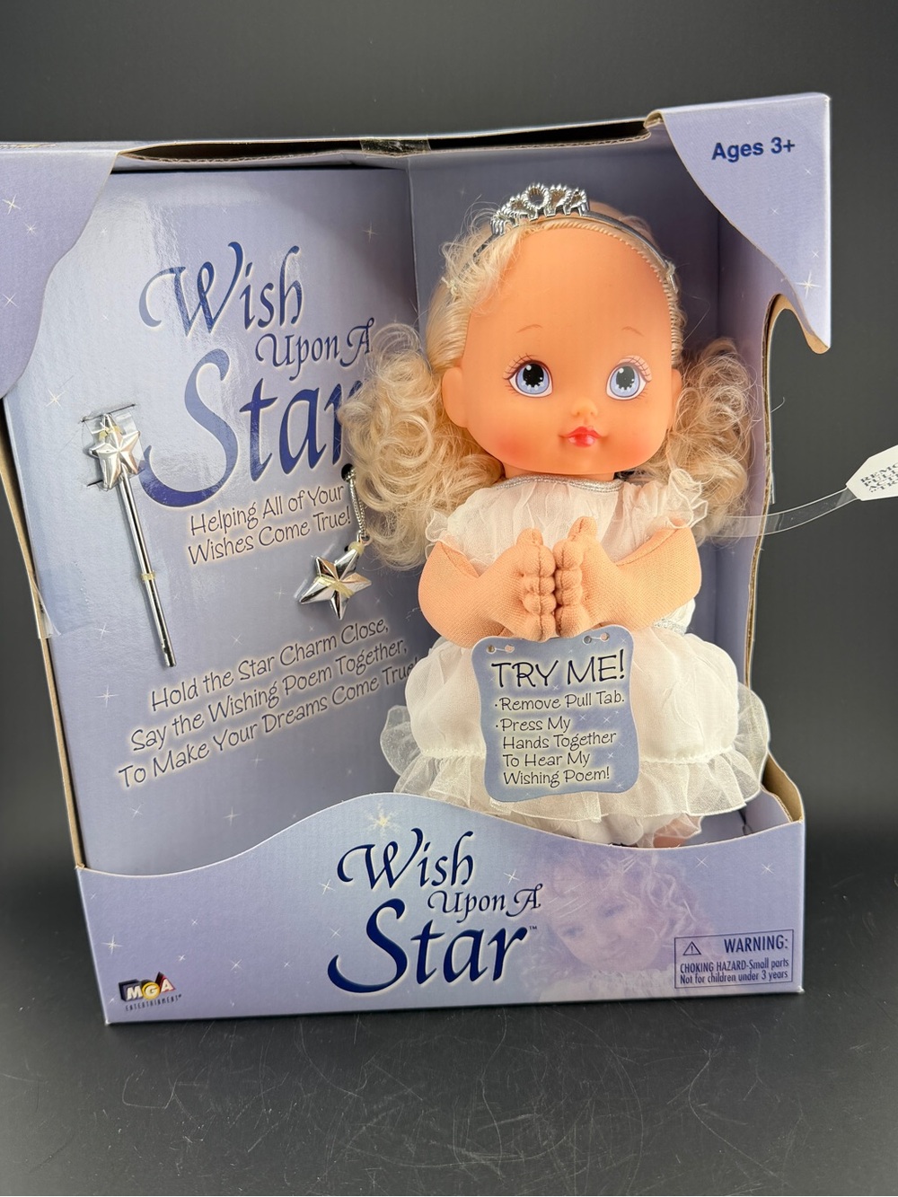 MGA Wish Upon a Star Doll Interactive Toy w/ Wand Tiara Dress New Old Stock